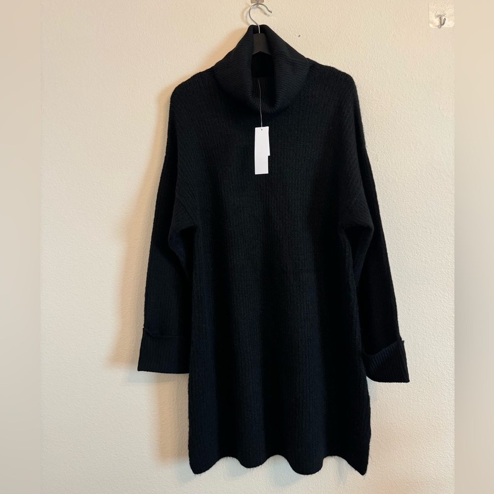 Topshop Women's Black Turtleneck Long Sleeve Sweater